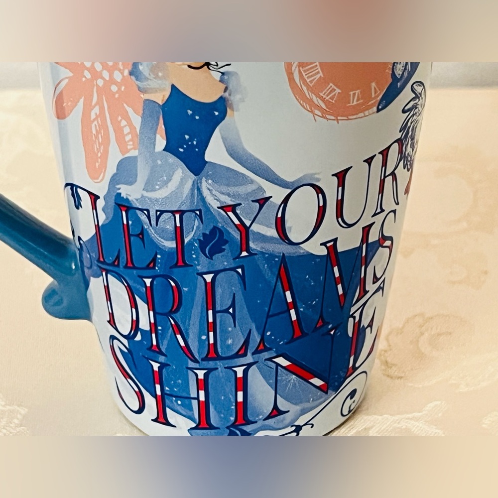 DISNEY PARKS NEW 16 oz PRINCESS CINDERELLA COFFEE MUG TEA CUP AUTHENTIC USA NEW - Picture 5 of 12
